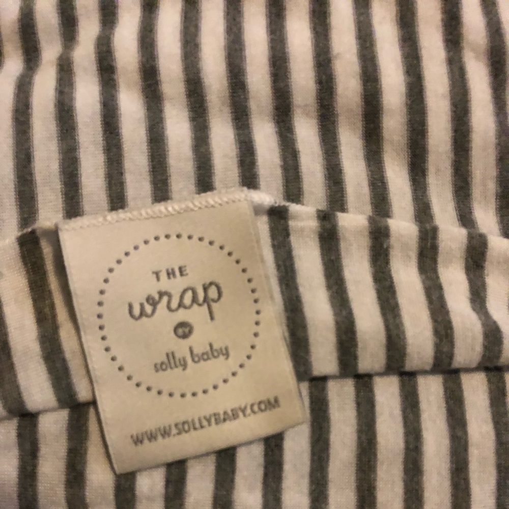 Solly Baby Wrap in Natural & Grey Stripe